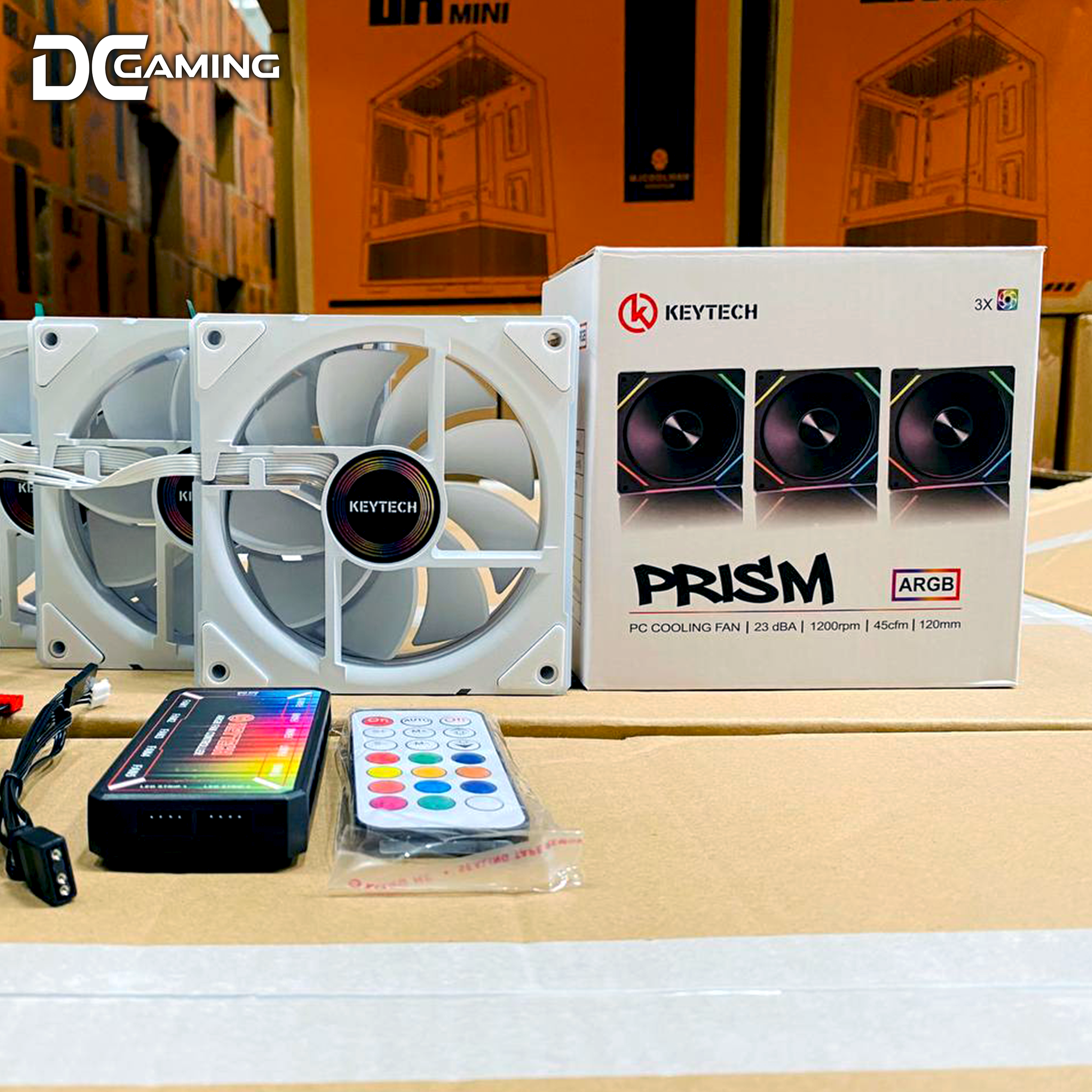 Keytech Prism White 3 in 1 Kit aRGB Fans